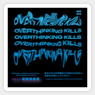 Streetwear Cyber Blue Drip Design Sticker